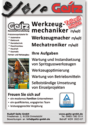 Rudolf Geitz GmbH Inserat Werkzeugmacher